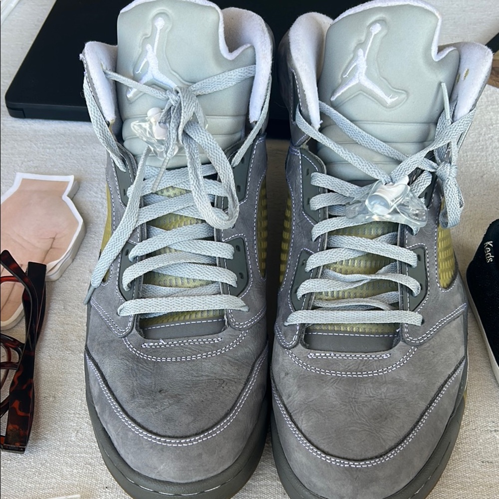 Jordan Gray High-Top Sneakers with Suede Upper